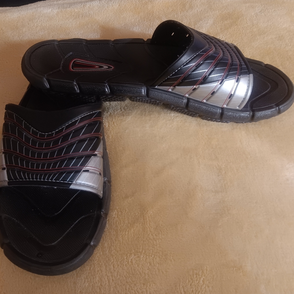 Men's size 11.5, Champion slides - Picture 2 of 3